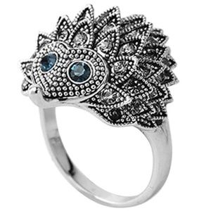 HEDGEHOG RING GOLD Rhinestone Statement Ring